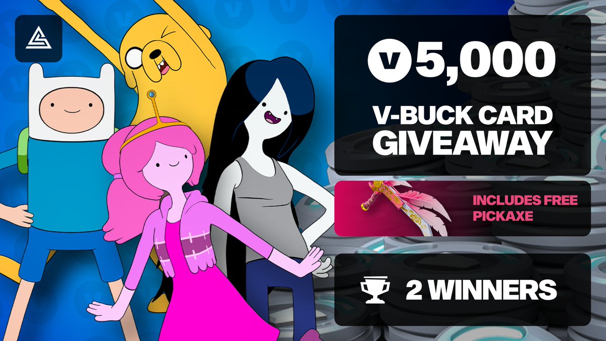 We’re doing a giveaway for the NEW Adventure Time Bundle! 😱

How to enter:
🔔 Follow <a href="/fn_alliance/">Alliance Studios</a> WITH notifications ON
🔁 Like and Retweet this post!
🙌 Tag a friend

🏆 2 Winners, ends next Monday, good luck!

#Fortnite