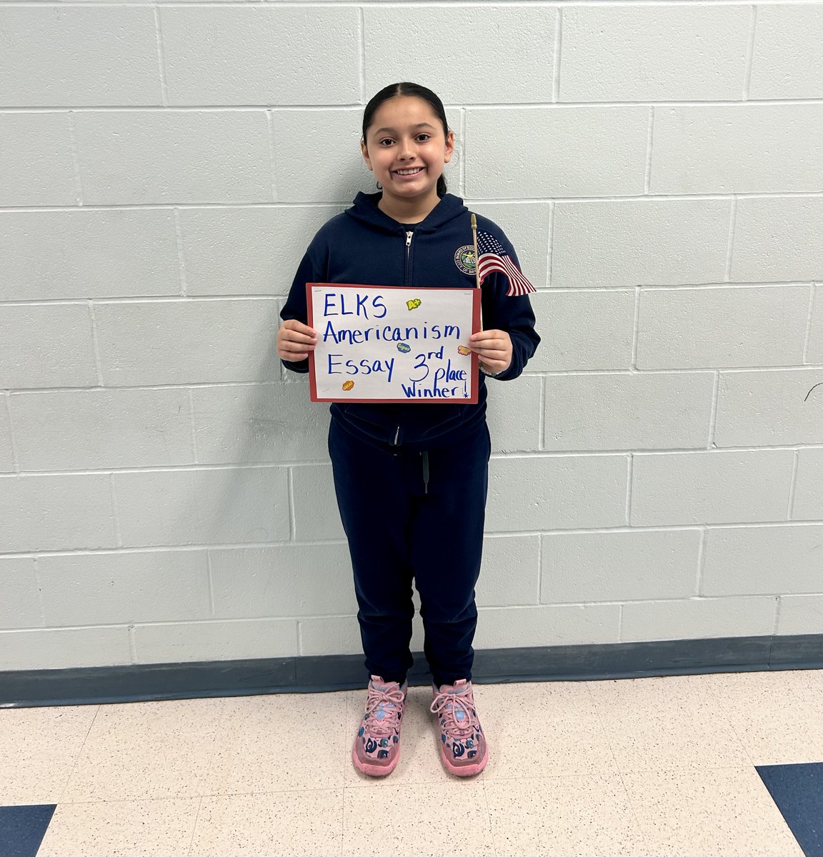 BPSHistoryDept1's tweet photo. Ms. Jaros's Grade 5 student, Emily Estremera, was named the Third Place Runner up in the Elks Annual Americanism Essay Contest. @OreskoSchool14 #beeexcellent @BayonneBOE https://t.co/skQKRzRA04
