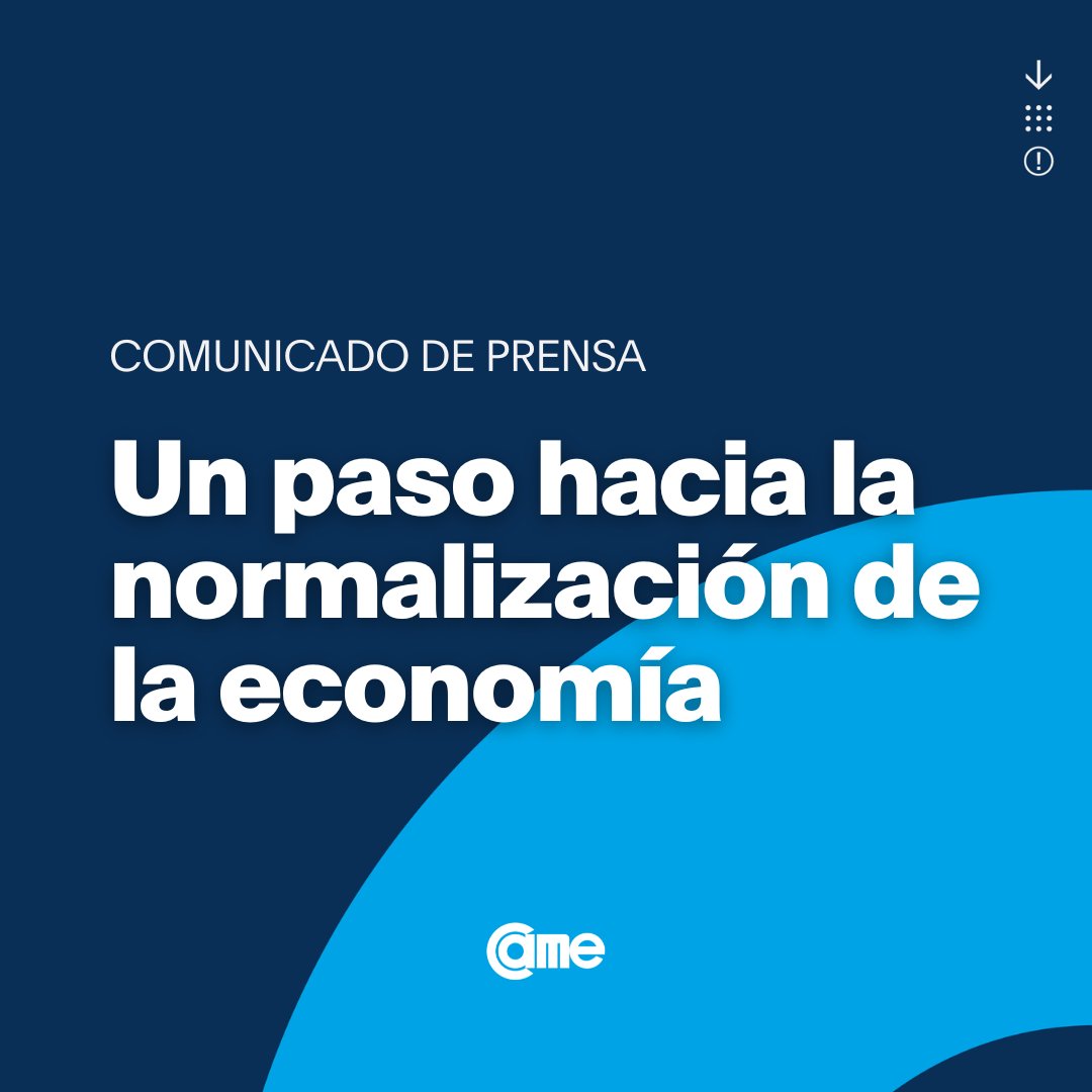 #ComunicadoDePrensa 
La decisión del Gobierno nacional de abandonar las restricciones cambiarias significa un paso clave en la normalización de la economía argentina.

En ese sentido, es de esperar que la liberación del denominado “cepo cambiario” para personas físicas continúe