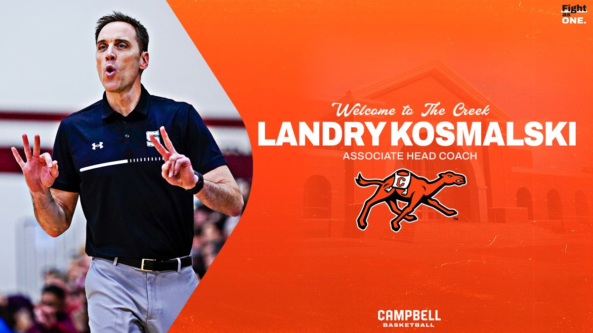 Campbell Basketball (@gocamelsmbb) on Twitter photo Welcome to The Creek, associate head coach <a href="/LandryKosmalski/">Landry Kosmalski</a>!
πΈ Former DIII national coach of the year
πΈ 13 years experience as a head coach
πΈ Davidson hall of fame
#FightAsONE | #RollHumps πͺπ Welcome to The Creek, associate head coach <a href="/LandryKosmalski/">Landry Kosmalski</a>!
πΈ Former DIII national coach of the year
πΈ 13 years experience as a head coach
πΈ Davidson hall of fame
#FightAsONE | #RollHumps πͺπ