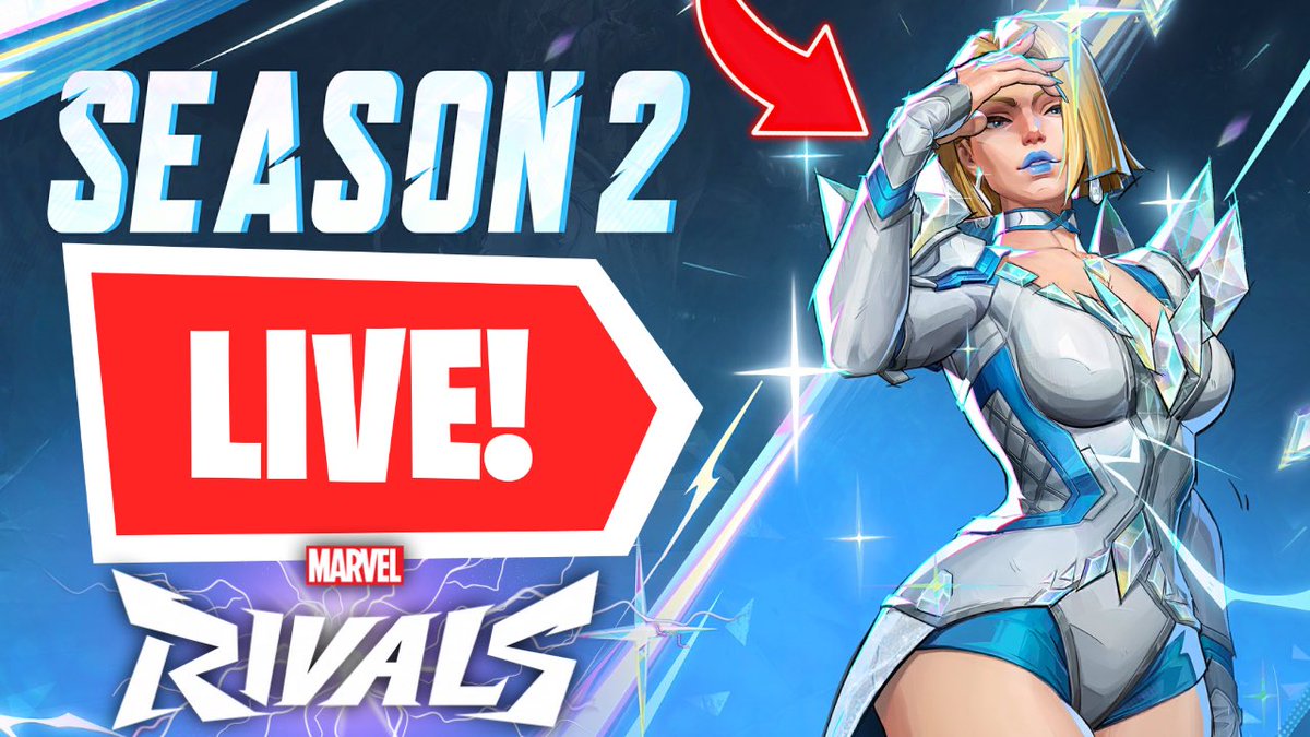 ConstantIRL's tweet photo. Happy Friday! 🥳

We are LIVE playing Marvel Rivals Season 2! 🥂 Jump on in as we check out Emma Frost, the Battle Pass, the new map and more! 🔥 See you there! 😎

https://t.co/WRZl7MUYhz
https://t.co/hTilQbNYPL
#MarvelRivals #MarvelRivalsSeason2 #Twitch #YouTube https://t.co/AZnEXRYwsc