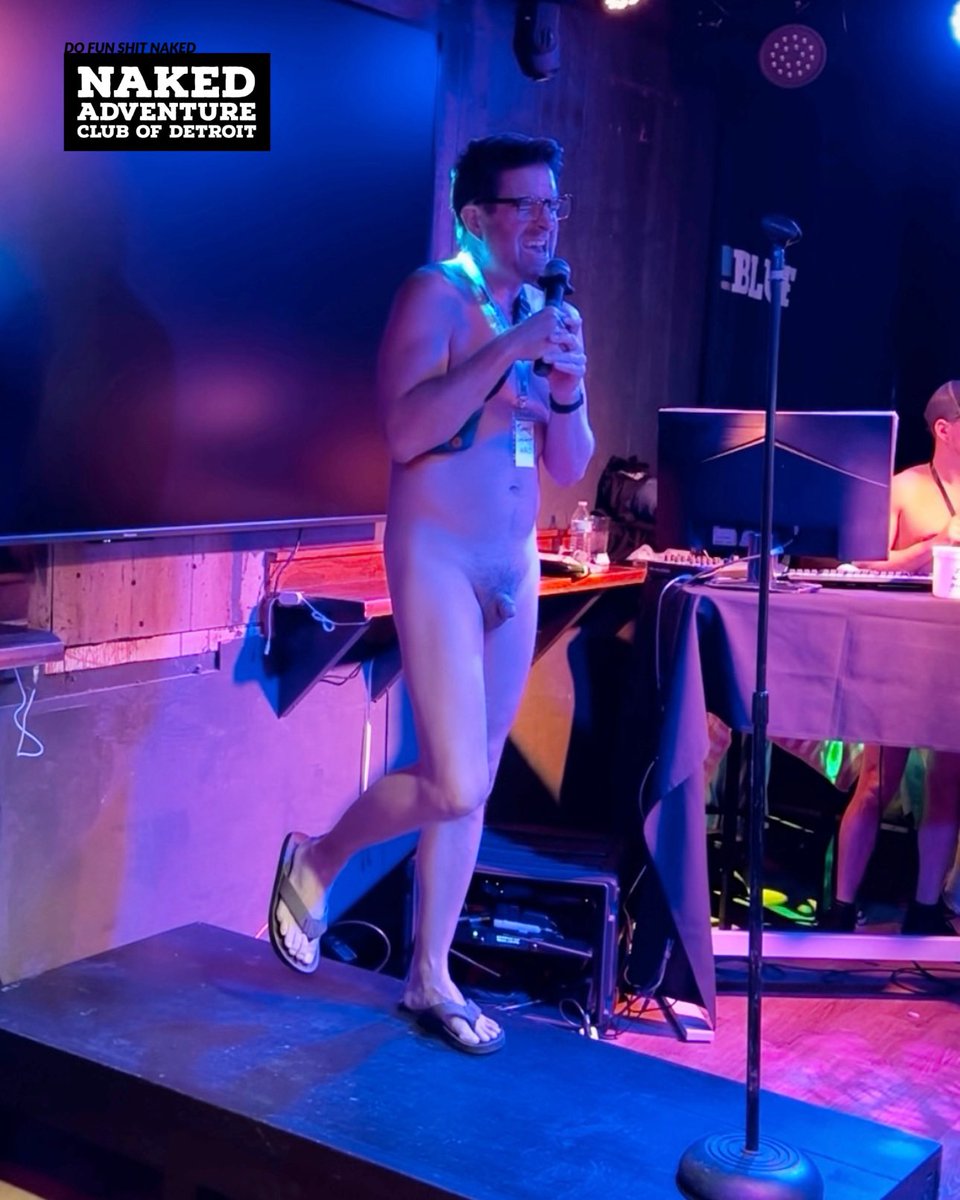 timmynakie's tweet photo. NACD Karaoke is this Sunday! Come sing or just vibe out in your birthday suit! #nakedkaraoke #NACDkaraoke #detroitkaraoke #bareoke #dofunshitnaked #bodypositive #naturism #nudism #thingstodoindetroit #sundayfunday https://t.co/jytBWspJkK https://t.co/2ir5FiBJhz