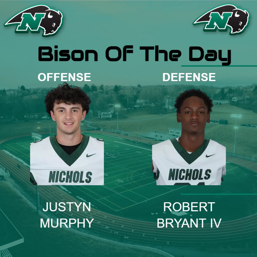 Practice #12 is in the books! We would like to recognize our two Bison of the Day! WR Justyn Murphy and DB Robert Bryant IV!

#FULLTHROTTLE 🦬🏈
#BRICKBYBRICK  🧱