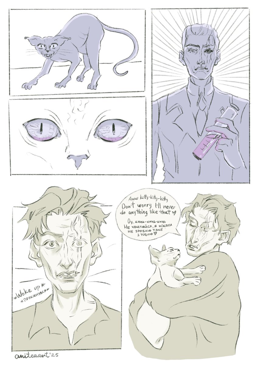 aniteaart's tweet photo. he’s a cat dad 😌🐈

#silco #fanart #arcane https://t.co/I0igFBuWa6