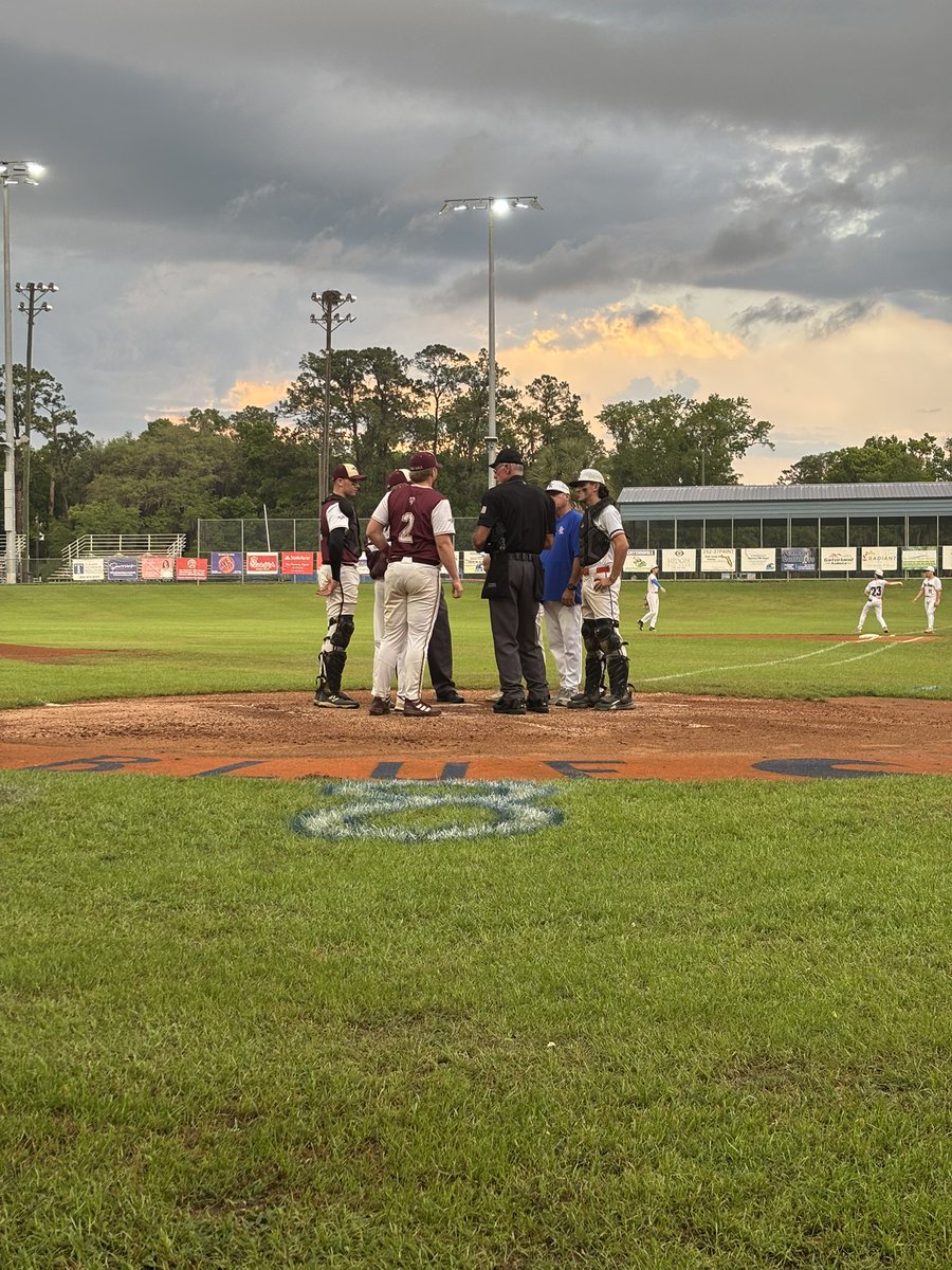 addiboatright's tweet photo. About to get things started for Oak Hall vs. PK Yonge after an hour rain delay. https://t.co/Xm8yQD0xoT