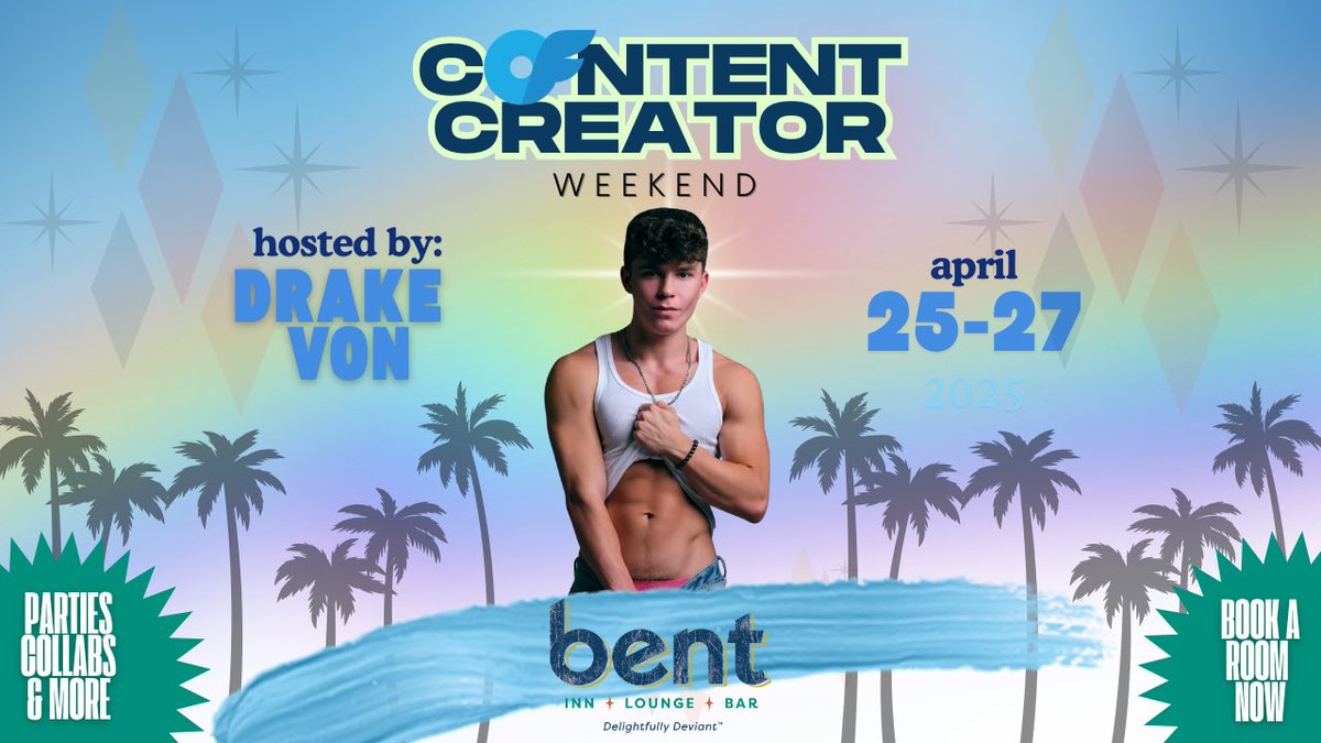 Cumming to Bent Las Vegas, our new monthly party #ContentCreatorWeekend w/ host <a href="/DrakeVonXXX/">Drake Von ✩</a> this month! Book your stay &amp; play all weekend BentLasVegas.com