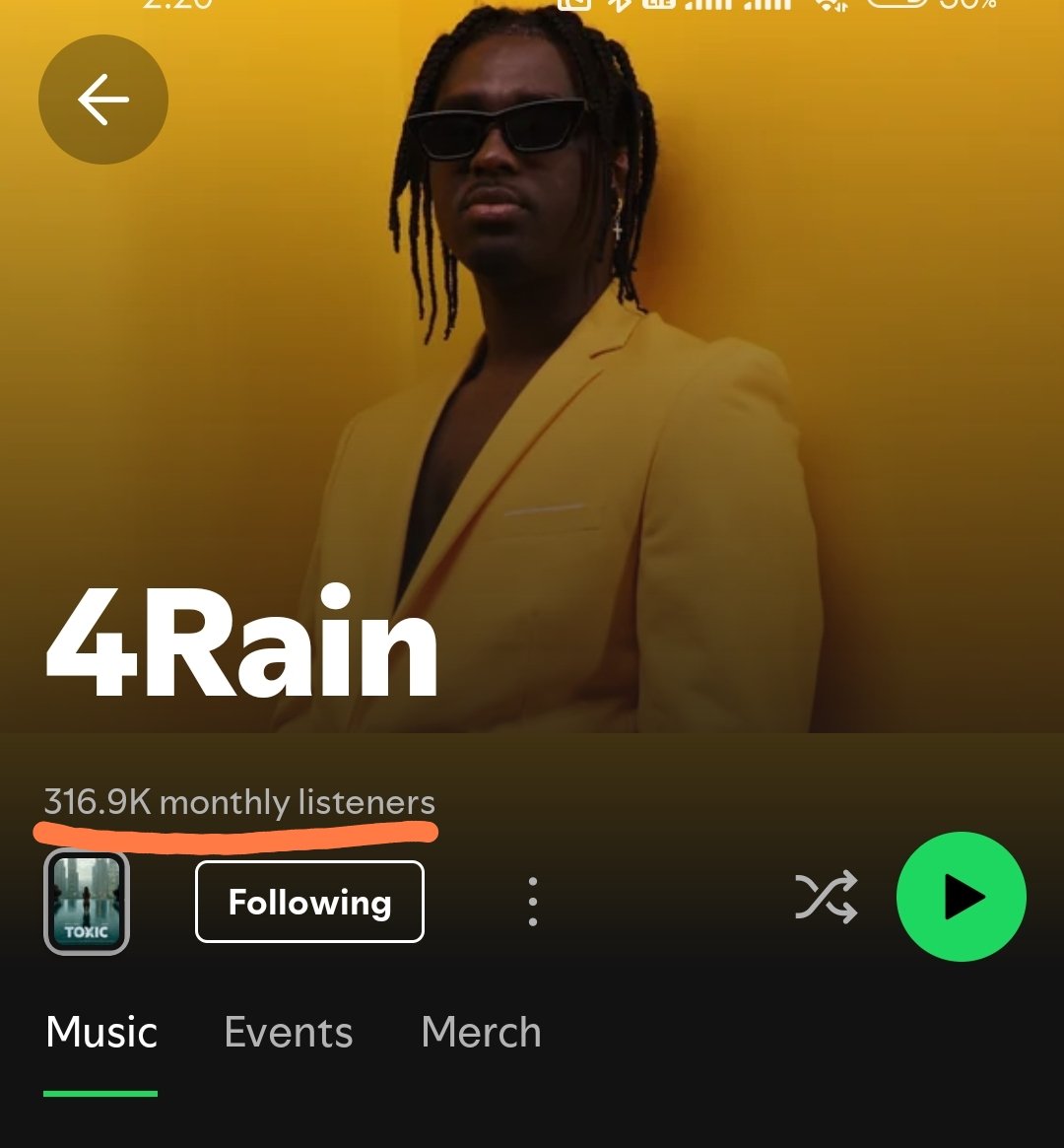 4RainVerse's tweet photo. 316.9K #Spotify #4Rain ๐๐๐ฅ๐พ https://t.co/JrrMXOxKxl