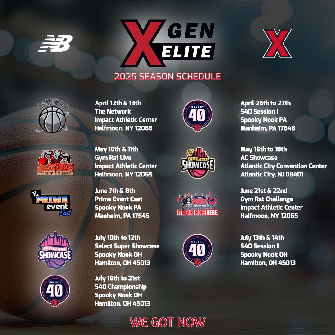 AAU 2025 schedule! 🏀