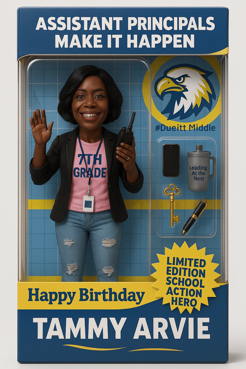KDussette's tweet image. Celebrating the unstoppable Action Heroes of @DueittEagles our Associate and Assistant Principals! From walkie-talkies to wisdom, they lead with heart, hustle, and heroism every day. Thank you for making it happen! #LeadershipInAction #SchoolActionHeroes #LeadingAtTheNest