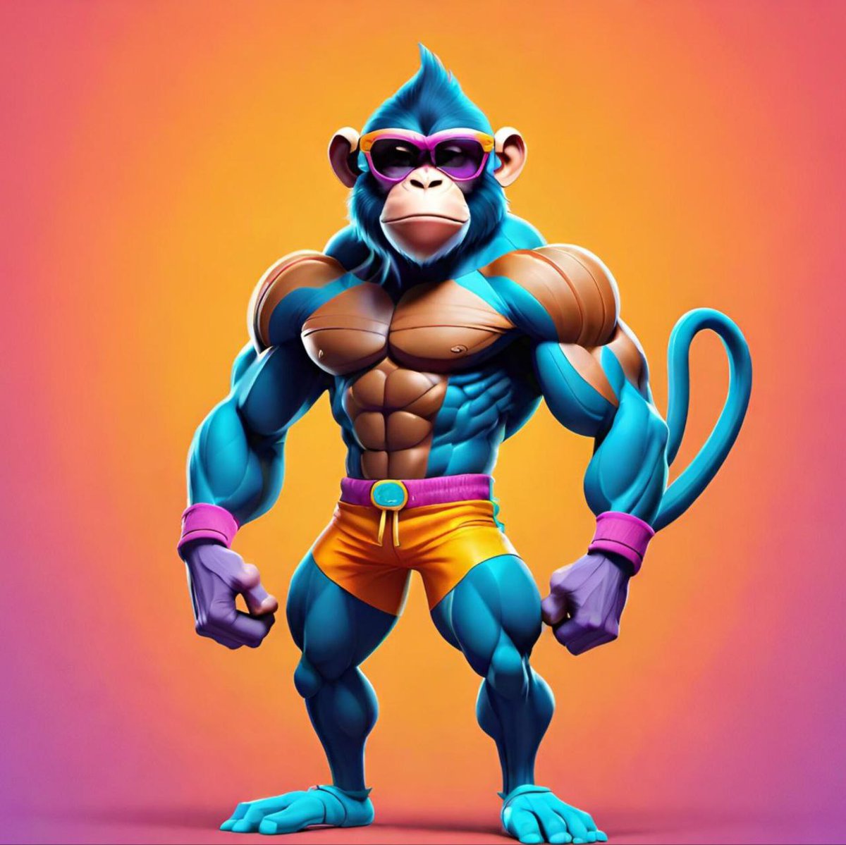 mamalfitnes's tweet photo. you say 'I'm starting my fitness journey' and then you see this monkey outlifting everyone! 📷📷 #NFD #NFTArt #NFTCommunity #NFTCollectibles #FitnessMonkey #CryptoArt https://t.co/KoHWN4v6hg
