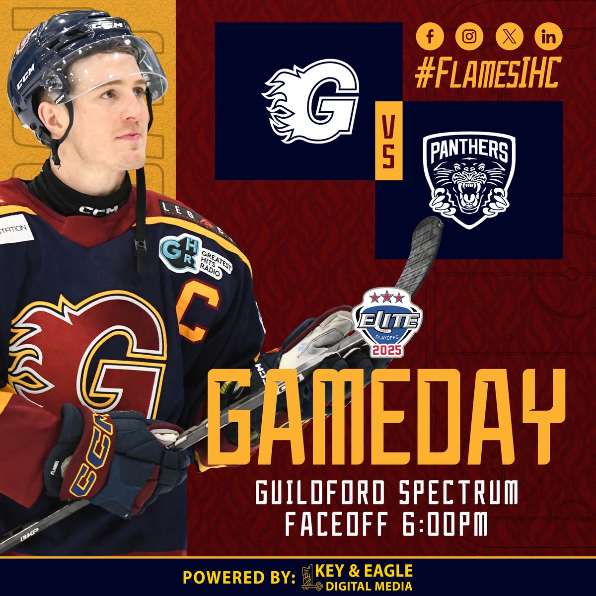 flamesicehockey's tweet photo. You ready? It's #TimeForPlayoffs! 🔥
🆚 @PanthersIHC
📍 Guildford Spectrum Leisure Complex
⏰ 6:00pm
🎟️ https://t.co/0MOjYzxRNZ
🖥️ https://t.co/GRQtmsiOFp
🎫 Season Ticket #38
#Guildford #FlamesIHC #EIHL #IceHockey #GuildfordFlames https://t.co/ScY0CJlWdB