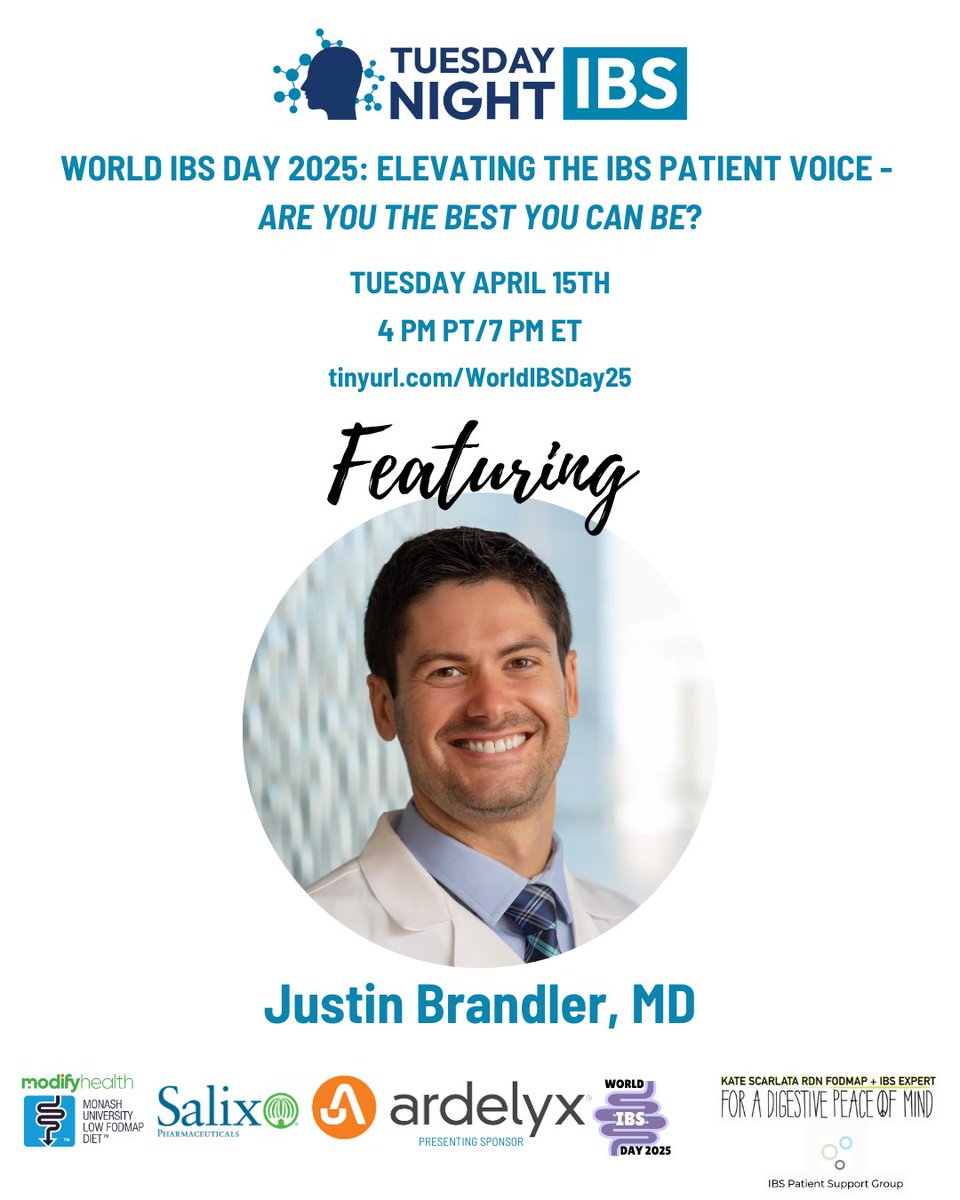 CeliacBeast's tweet photo. Upcoming @TuesdayNightIBS webinar for #WorldIBSDay! @JBrandlerMD @DrRiehl @KateScarlata_RD @ErinJudgeRD @IBSpatient https://t.co/FhgZv1RoCJ https://t.co/KoKdm9OxSP