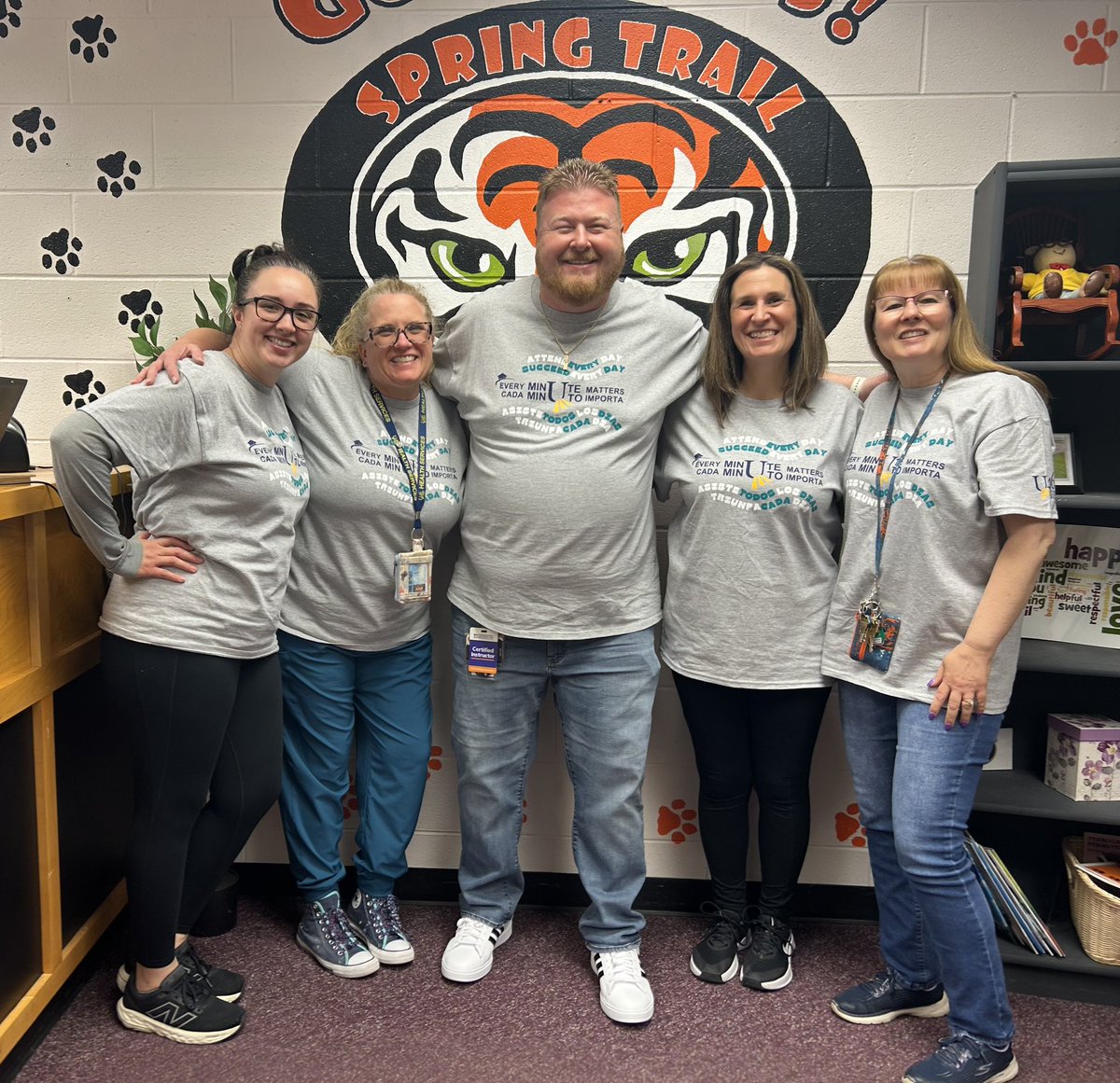 ndupuis5's tweet photo. @sdu46 @DrBGarfield 
It’s Attendance Awareness Week and Spring Trail is looking to finish the school year strong! 💪 https://t.co/radMY4FXHZ