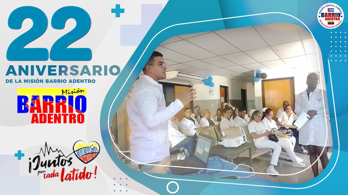 · Los médicos cubanos cumplen con la labor más sensible del mundo salvar vidas, y lo entregan todo de si en post de la humanidad. #AniversarioXXIIBarrioAdentro #JuntosPorCadaLatido #CubaCoopera