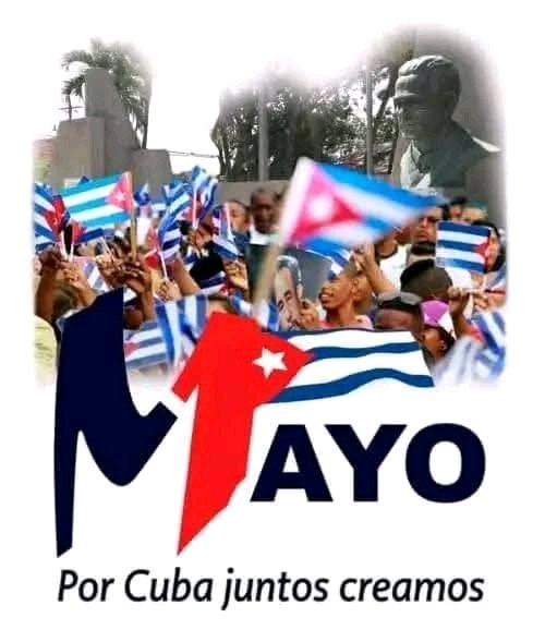 Este 1ro de Mayo todos a inundar las Plazas cubanas de banderas cubanas 🇨🇺🇨🇺🇨🇺🇨🇺!!!! En un sí por #Cuba #CubaMined #CiegoEn26