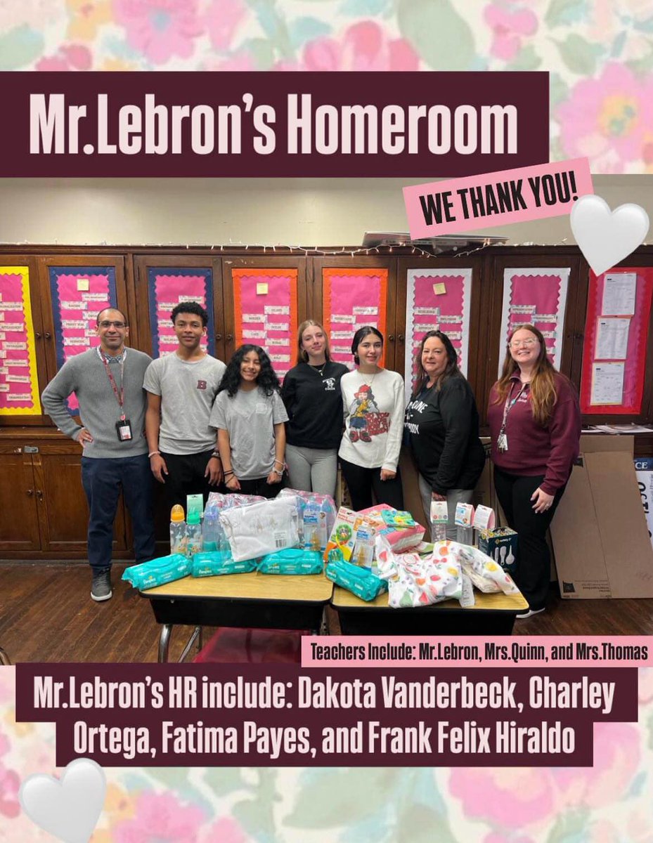 BPSHistoryDept1's tweet photo. Mr. Lebron's HR @BayonneHigh donated to Mrs. Thomas's Women's Empowerment Club drive. #beeexcellent @BayonneBOE https://t.co/n3bl5zKXVL