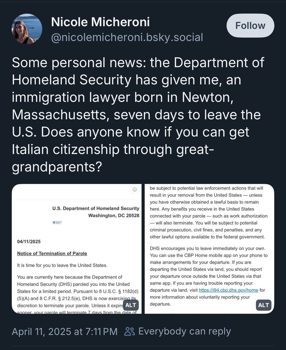 DOGE at work; multiple US citizens got a notice today claiming to revoke their humanitarian parole and ordering them to leave the country. 🤦‍♂️

This kind of incompetence sends fears through immigrant communities and exposes how the norms of good governance are being shredded.