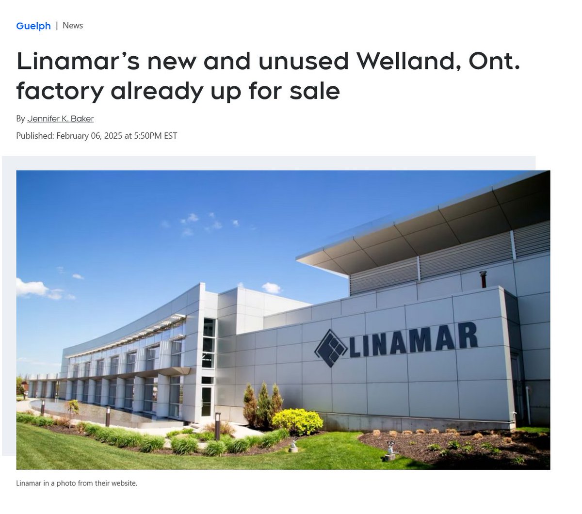 Another $1.1 billion taxpayer dollars down the drain.

Trudeau and Ford gave it to Linamar for a "state of the art" EV battery plant.

Plant finished last year. Already up for sale. Not a single battery produced.
ctvnews.ca/kitchener/arti…