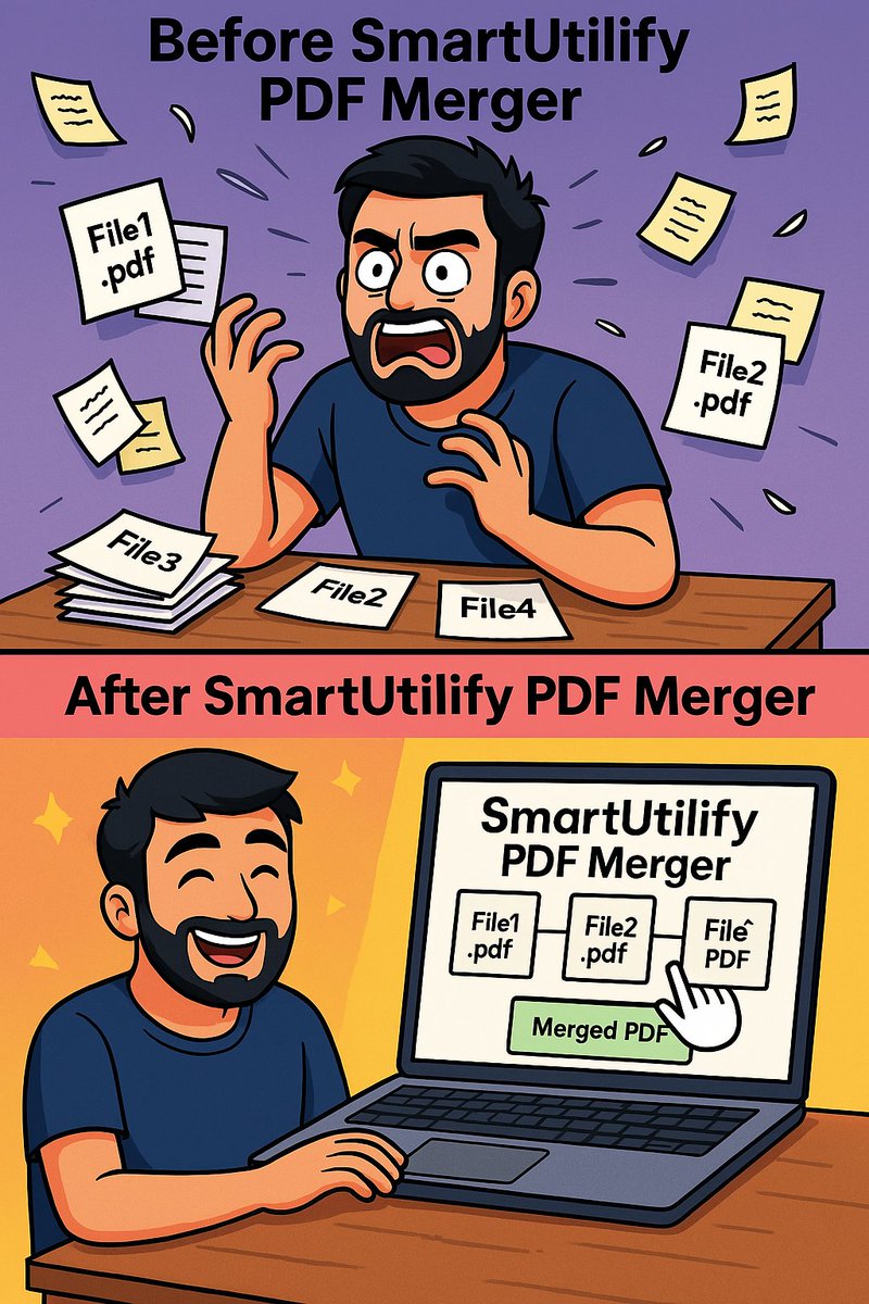 InfoSparkLabs's tweet photo. When merging PDFs was a pain...
But now itβs just one click away π€
π Try it free now β https://t.co/Ac0XTDwJvl
#SmartUtilify #PDFMerger https://t.co/7MUz0ML6lb