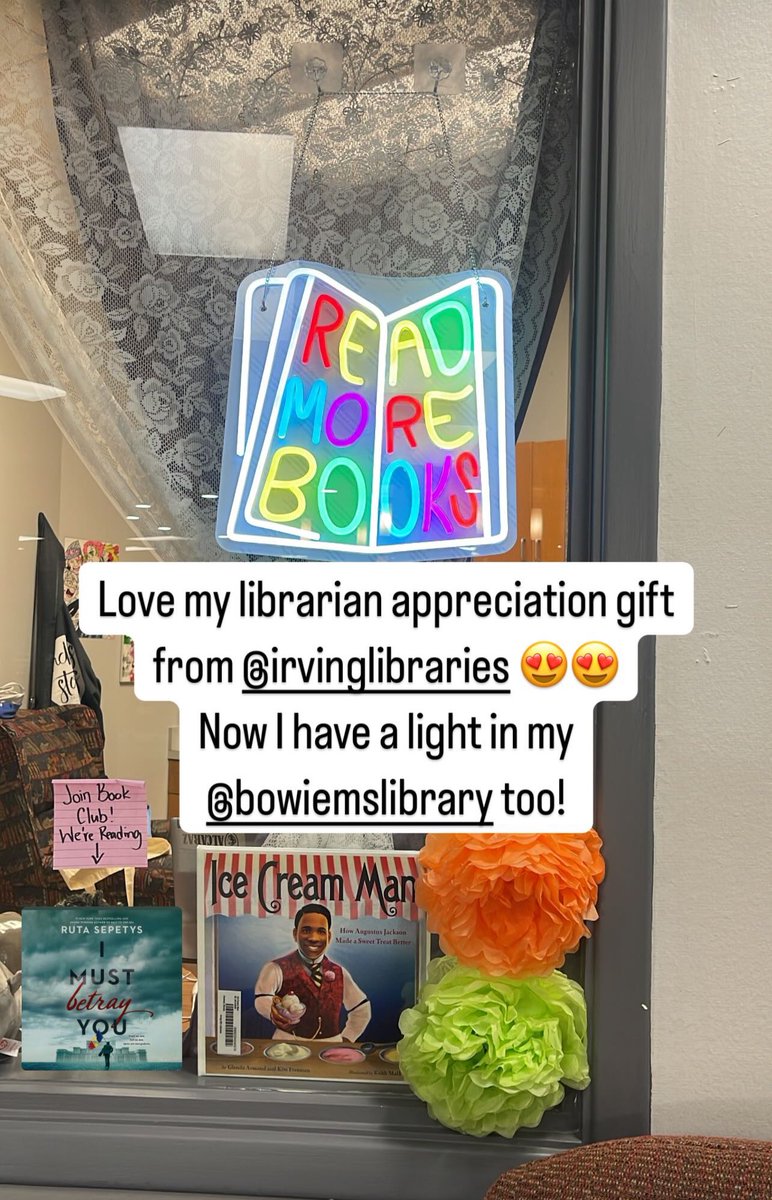 Monica Alcaraz (@read_msalcaraz) on Twitter photo My heart is full. To celebrate school librarian day & AP week <a href="/Lamar_MS/">Lamar Middle School</a> set up a sandwich bar & gave us all cute gifts! My library clerk <a href="/bowiemslibrary/">Bowie MS Library</a> drew me this picture of a little hippo on books😍, & <a href="/IrvingLibraries/">IISD Libraries</a> gave me this led light! I got many thanks and hugs too🥰 My heart is full. To celebrate school librarian day & AP week <a href="/Lamar_MS/">Lamar Middle School</a> set up a sandwich bar & gave us all cute gifts! My library clerk <a href="/bowiemslibrary/">Bowie MS Library</a> drew me this picture of a little hippo on books😍, & <a href="/IrvingLibraries/">IISD Libraries</a> gave me this led light! I got many thanks and hugs too🥰