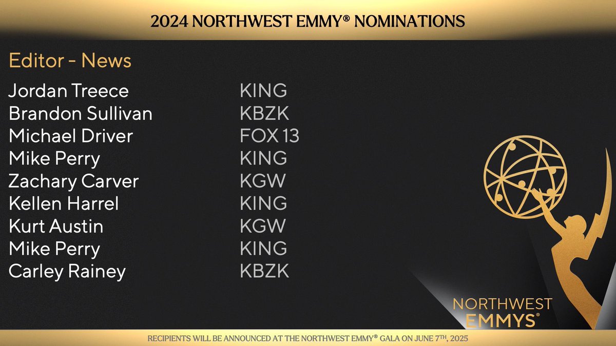 editbay8's tweet photo. I picked up my 10th and 11th Emmy nominations today 🍾
I’m up against a LOT of strong competition in a couple of stacked categories.
Cheers to my fellow nominees, and thanks for the honors, @natasnw! https://t.co/yBNw61V8pI