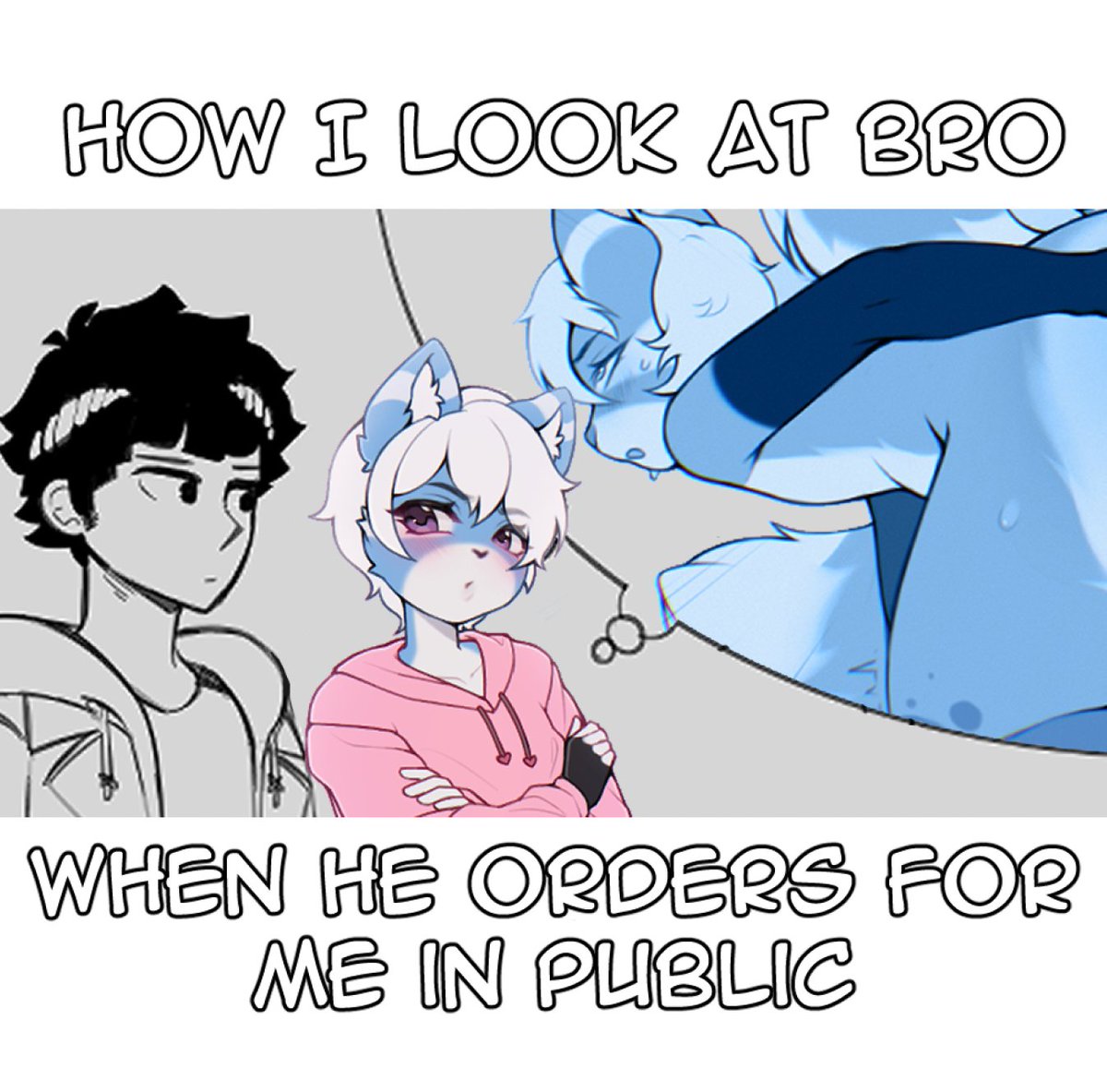 Charmieluc's tweet photo. Order food for me and I will destroy your hips.
I also made a super secret version of this uwu https://t.co/JrIxBzfNpq