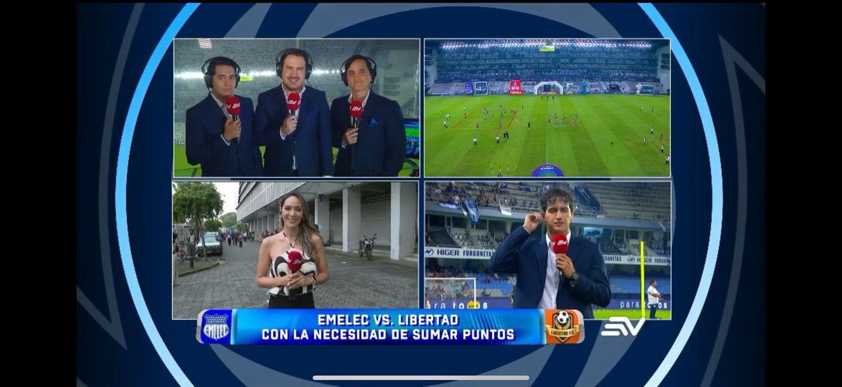 Periodistas jóvenes dándole con todo en plena lluvia. Ecuavisa prefiriendo un partido de LigaPro EcuaBet Conectada x Xtrim sobre su noticiero nacional, en 9 meses nuestra Liga esta viendo la revalorización más importante en la historia del fútbol con 350K clientes en su app y el