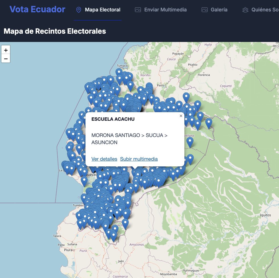 ggangix's tweet image. 🇪🇨🚀 Elecciones presidenciales de Ecuador:

He estado trabajando en votaecuador.com, una plataforma para documentar lo que suceda en cada recinto electoral. 

Brindando a los ciudadanos una herramienta para ser parte activa.

¡Comparte y participa! 🙌