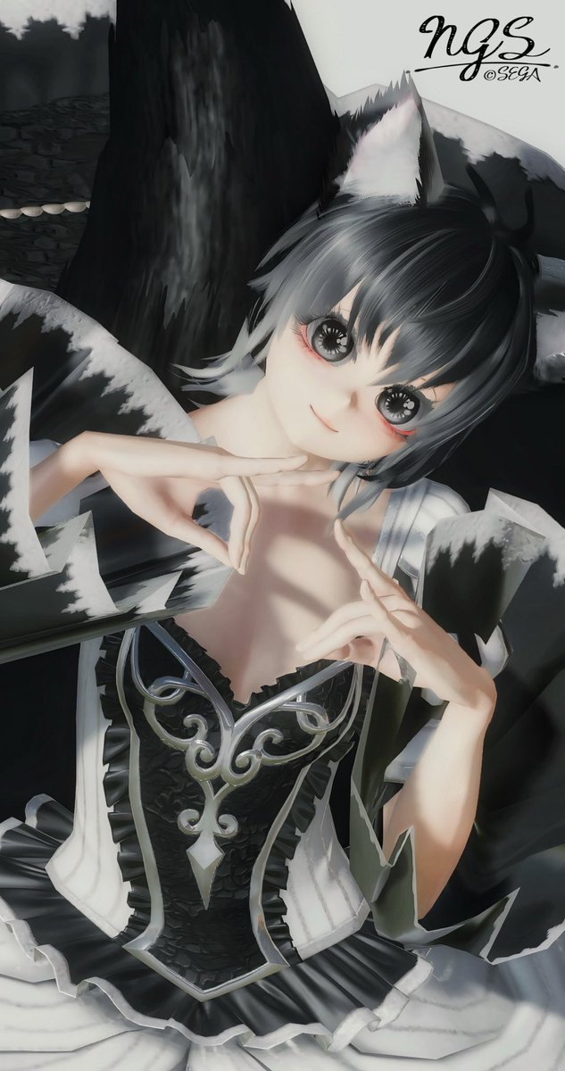 PSO2doido's tweet image. 黒ドレスキツネのじゃ！ｺﾝฅ^•ﻌ•^ฅｺﾝ

#PSO2NGS
#PSO2NGS_SS 
#メンテの日じゃないけどssを貼る