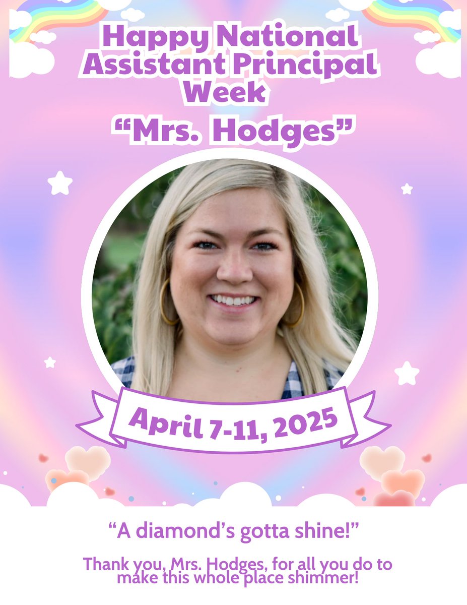 ChocoPrimary's tweet photo. One last round of appreciation for the best Assistant Principal, Mrs. Lauren Hodges!! We hope you have felt loved, valued, appreciated, and spoiled this week! Thank you to everyone that has made her week magical! And, thank you, Mrs. Hodges, for all you do at CPS! 🩷 https://t.co/RuVyyHpDjK