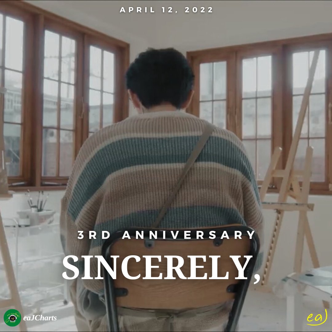 eaj_charts's tweet photo. 🗓️ [Anniversary]

Happy 3rd anniversary to Sincerely, 🥳🙌

Streams on:
🔗YouTube : https://t.co/swZV7Cgboe
🔗 Spotify: https://t.co/LkxWQ3kKMn

#eaJ #eaJPark #eaJSincerely https://t.co/FEtfwnRAHL