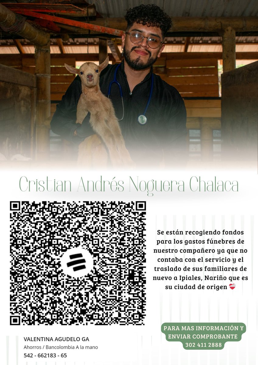 pinnktomate's tweet photo. Él era Cristian, estudiante de último semestre de Medicina Veterinaria de la UdeA, era de Ipiales, Nariño. Cris ya no nos acompaña en este plano terrenal y estamos recogiendo fondos para poder cubrir sus gastos fúnebres ya que no contaba con el servicio ❤️‍🩹 me ayudas a difundir https://t.co/FSW7BGkaBn