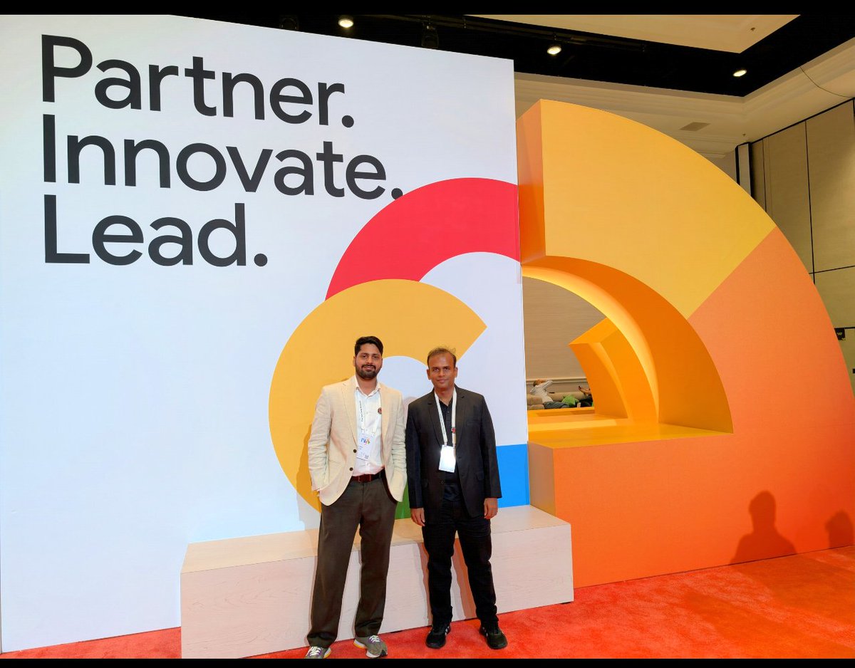 umeshdotcloud's tweet photo. #GoogleCloudNext 2025 felt like witnessing the blueprint of tomorrow—where AI isn’t just the future, it’s the foundation shaping how we think, create, and connect. With #RamKumarDevaraj @googlecloud 
@thecloudside 
 #GoogleCloudPartner https://t.co/arPWvOABzm