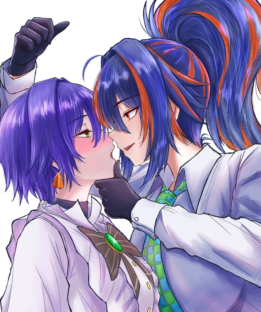 A schoolgirl and her teacher.