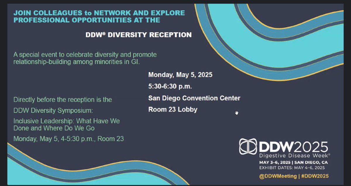 Mariam Naveed, MD (@mn_gimd) on Twitter photo First <a href="/AmerGastroAssn/">American Gastroenterological Association (AGA)</a> #WomenCom in the books & excited for the incredible initiatives/events this group is organizing!
Starting with <a href="/DDWMeeting/">Digestive Disease Week</a>!
Mark your calendars for:
📍Gastro Women’s Coalition
Sun 5/4 8-9:30 Am
📍<a href="/AmerGastroAssn/">American Gastroenterological Association (AGA)</a> Clinical Symposium Sun 5/4 First <a href="/AmerGastroAssn/">American Gastroenterological Association (AGA)</a> #WomenCom in the books & excited for the incredible initiatives/events this group is organizing!
Starting with <a href="/DDWMeeting/">Digestive Disease Week</a>!
Mark your calendars for:
📍Gastro Women’s Coalition
Sun 5/4 8-9:30 Am
📍<a href="/AmerGastroAssn/">American Gastroenterological Association (AGA)</a> Clinical Symposium Sun 5/4