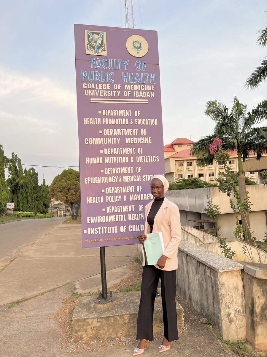 Alhamdullilah 🤲

BSc Public Health (KWASU)
MSc Global Health (University of Ibadan)