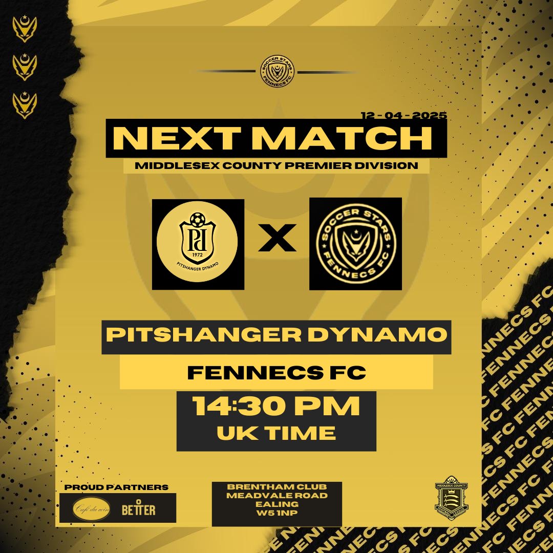 Next Match.. Fennecs FC face <a href="/PitsDynamo/">Pitshanger Dynamo</a> away. Big game Big rewards. 🦊⚽️🟠