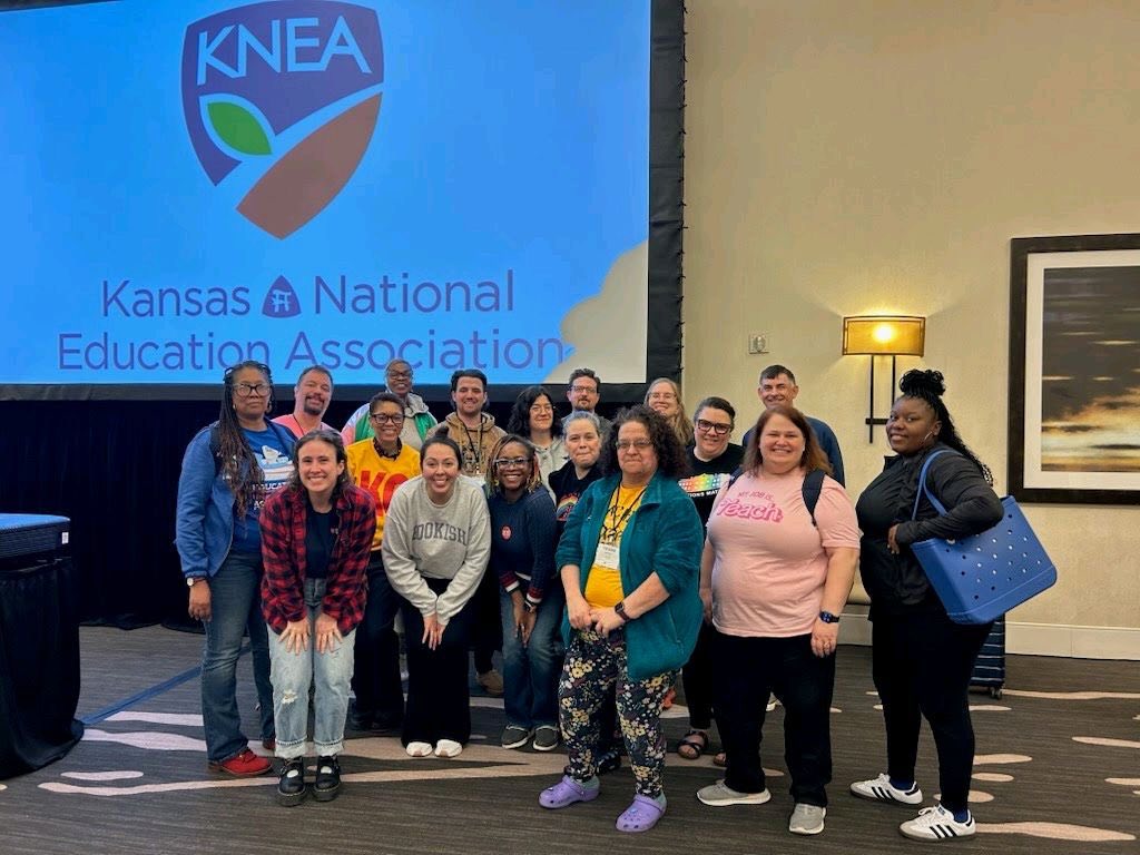 neakckansas's tweet photo. Some of our delegates at the KNEA Representative Assembly this past weekend! #KNEA #neakck #ESPBillofRights #OneJobShouldBeEnough https://t.co/gjUex9qAao