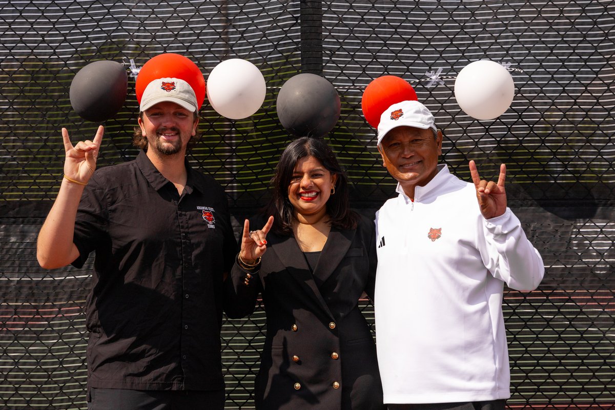 AStateTennis's tweet photo. From the bottom of our hearts, THANK YOU to A-State Tennis alumna Dr. Ashlesha Lokhande ❤️🐺

#WolvesUp https://t.co/RiMZ0odglT