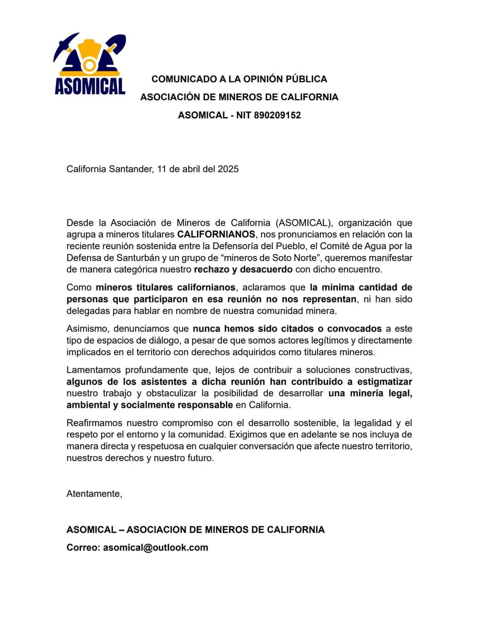 Asociación de Mineros de California tweet media