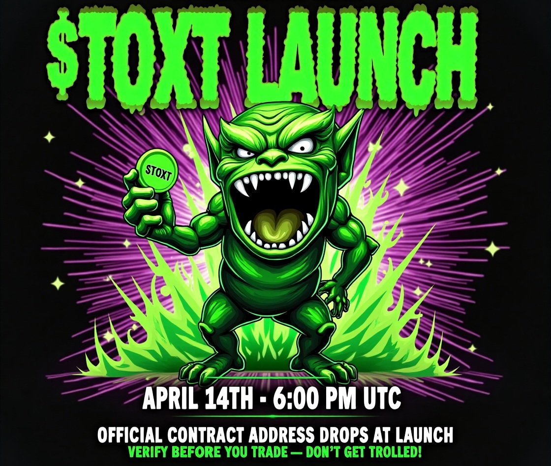 ToxicTrollToken's tweet image. 3 DAYS UNTIL TOXIC MODE UNLOCKS.
The official $TOXT launch drops on April 14th @ 6:00 PM UTC — contract address &amp;amp; all details go live at launch.

VERIFY before you trade.
Scammers gonna troll — don’t get caught.

Follow &amp;amp; turn on notifications.
#TOXT #ToxicTroll