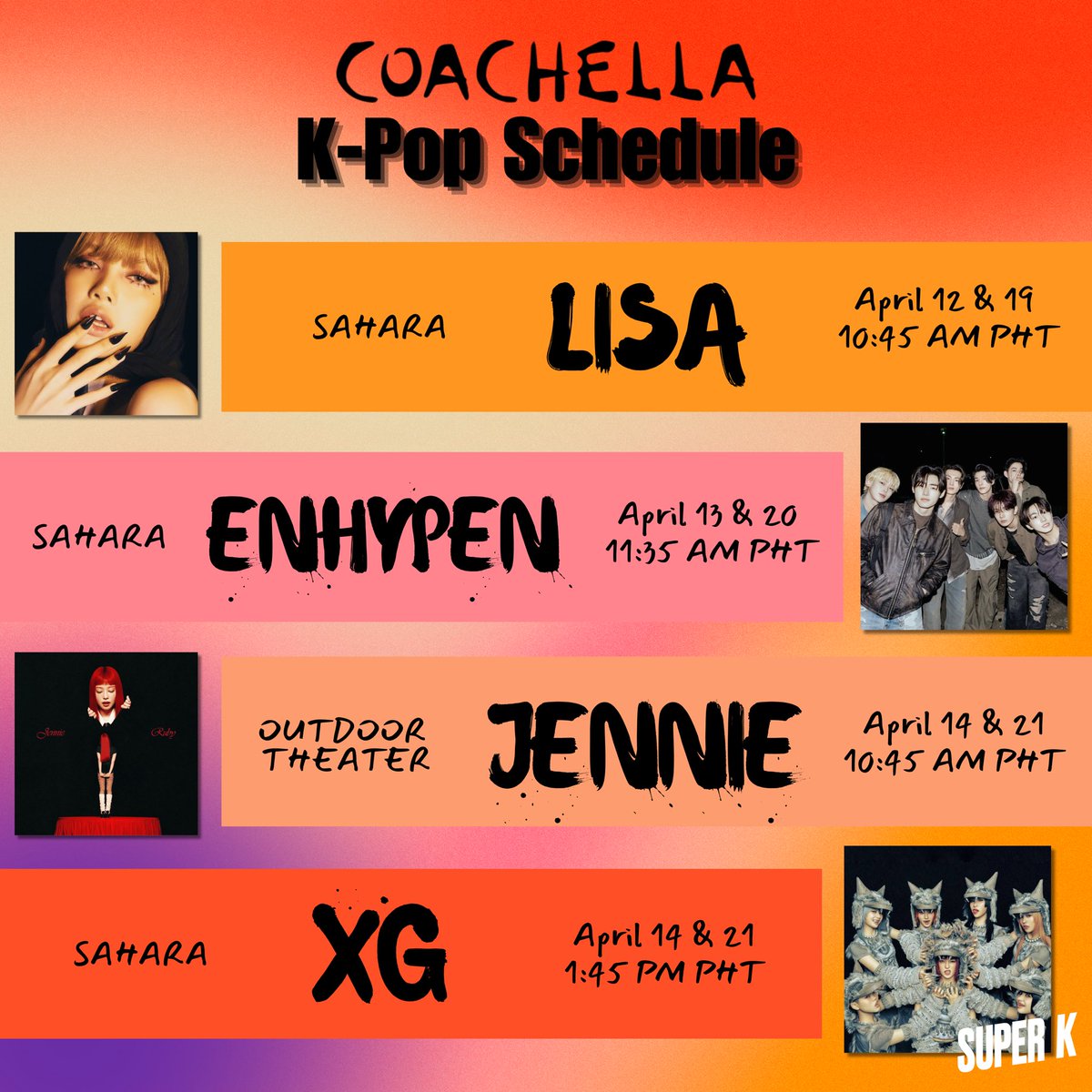 It will be a Coachella to remember! K-Pop stars Jennie and Lisa of