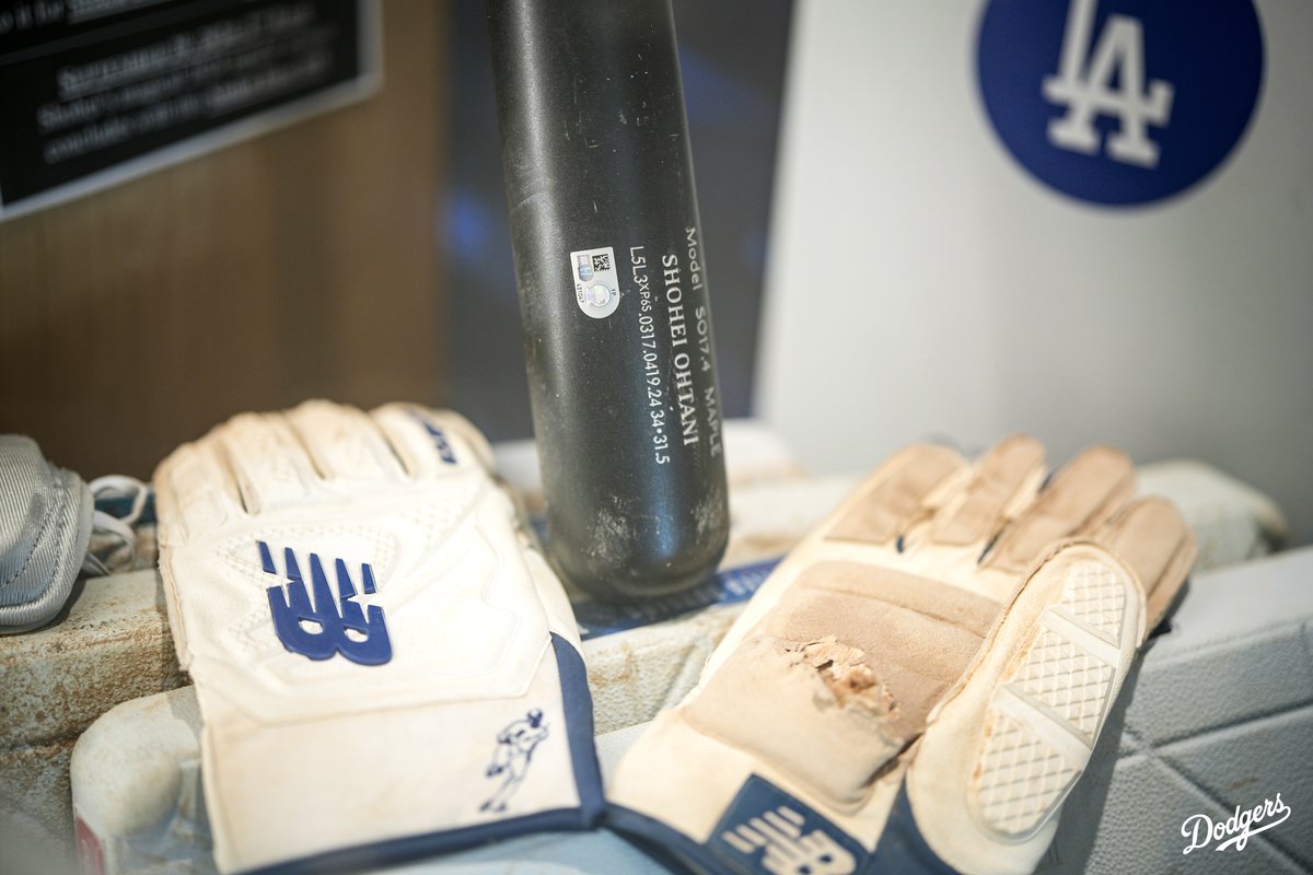 Dodgers's tweet photo. 50/50. 

Be sure to stop by the Shohei Ohtani 50/50 season display at the Dodger Stadium lobby located on the Club Level. https://t.co/GEc0xUtTRw