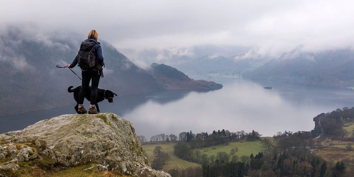 FellwalkerGirl's tweet photo. A misty Lake Ullswater from Gowbarrow fell #LakeDistrict #Cumbria https://t.co/QWid3yLMAU