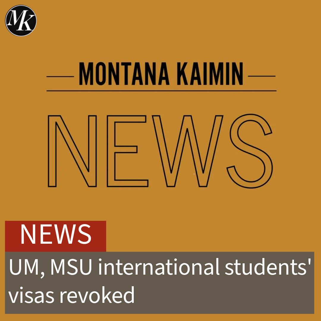 A UM student had their visa revoked by the Department of Homeland Security yesterday without the student or the University being notified. Read more here.

Story by Claire Bernard 

#StudentNews #ICE #Immigration

Read here: montanakaimin.com/news/um-msu-in…