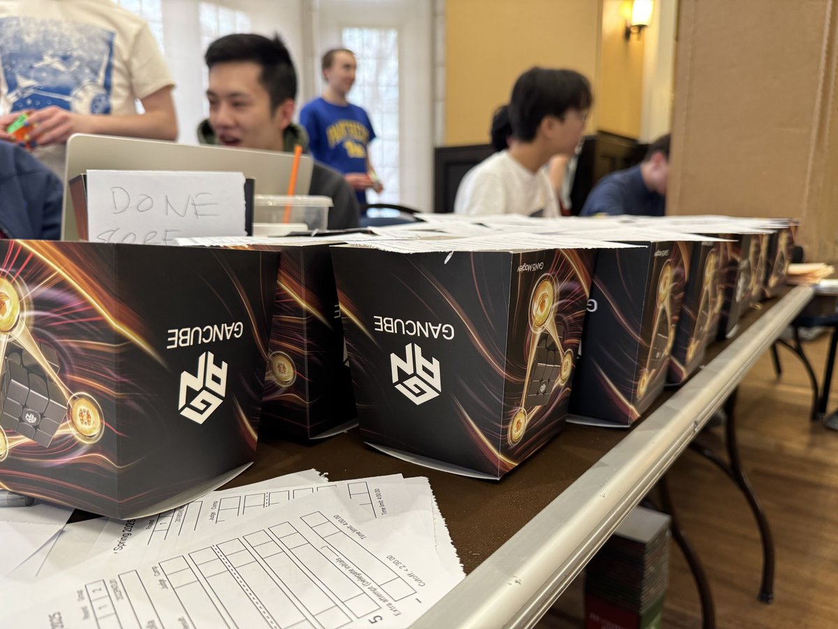 gancube's tweet photo. Kudos to every cuber who enthusiastically participated in the cubing comp!
Moments of Penn Cube Day Spring 2025. ๐ธ
#GANCUBE #GANCUBESHOP #GANSpeedcube #CubingNewAge #CubingTime #CubingFun #cubingworld #cubingcompetition #cubingcommunity #speedcube #speedcuber https://t.co/M6maA4fpwV