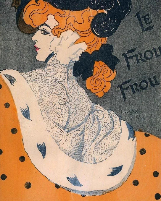 Le frou frou「ル・フルフル」は1900年〜1923年にフランスで創刊されたファッションと芸術を主にした大衆週刊新聞です。Frou-Frou(フルフル)は、フランス語で絹のサラサラする音や衣擦れの音を意味する擬音語です。 