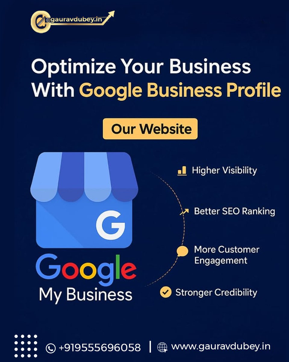 🚀 Boost your visibility, SEO, and credibility with Google Business Profile! 📍
Get found by more customers—optimize today.
🔗 gauravdubey.in #gmb #seo #localseo #grownow #getfound