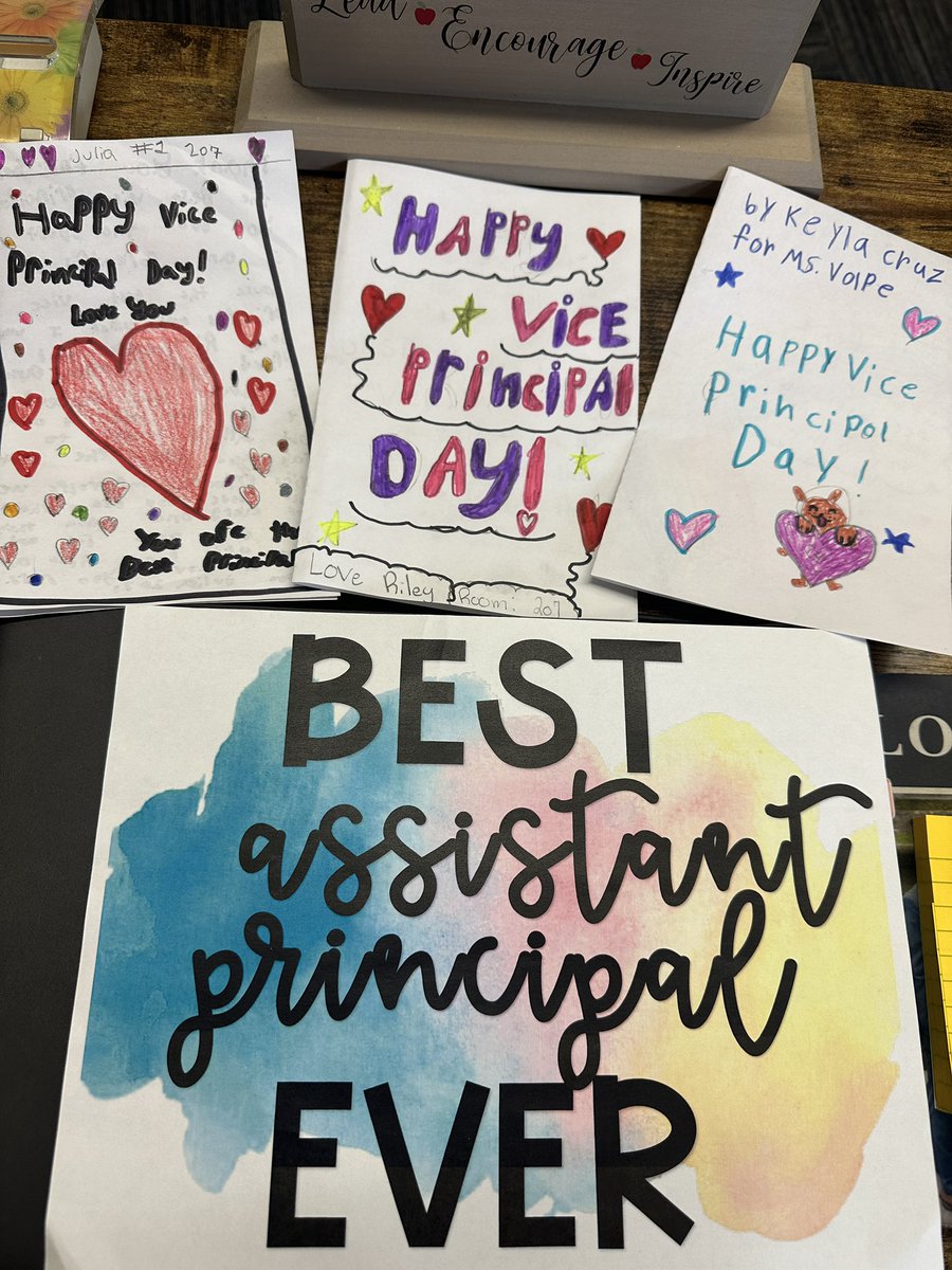 Dmm74's tweet photo. It has been a great week celebrating National Assistant Principal week with my amazing students and staff! The special lunch, the cards, and the balloons have made my heart so full! ❤️ I love Kennedy Elementary and I love my job! @ElementaryZone https://t.co/KNIn77vnwi