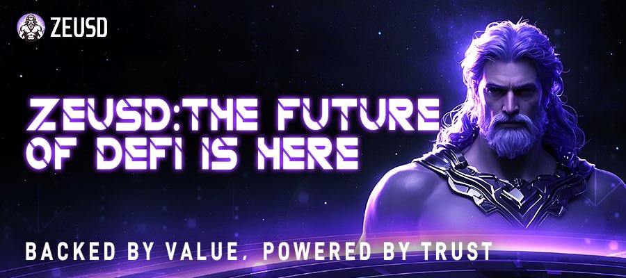 ZeusDao_cc's tweet photo. The crypto world moves fast.

-Fiat-backed stablecoins? Too centralized.
-Meme coins? Too volatile.
-ZeusD → Dynamic. Scalable. Value-driven.

Leading the charge, backed by RWA &amp; crypto. https://t.co/eR78IJhkVW
